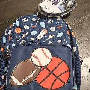 Bioworld Sports-Themed Kids Backpack - Navy Blue